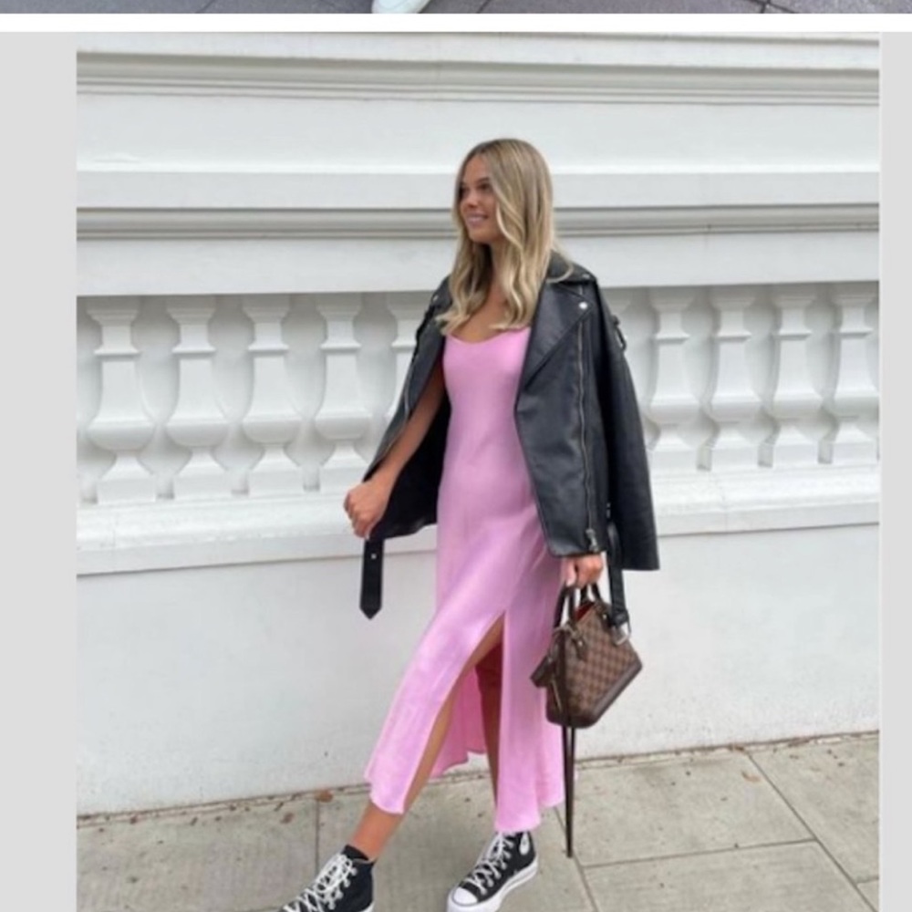 Zara blush satin slip dress - Picture 7 of 16